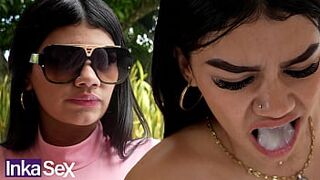 young Colombian woman doesn't like semen and ends up swallowing it with disgust