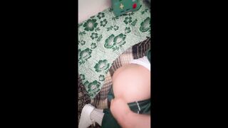 Homemade Mexican Student with the Physical Education Uniform on! Home Video in HD!