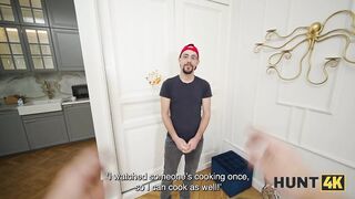 HUNT4K. Pussy for Pizza. Hot sex with Maya Sinn