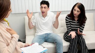 Perv Therapy - Horny Stepsis And Stepbro Get Too Comfortable With Hot Milf Counselor Kenzie Love