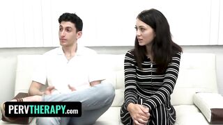 Perv Therapy - Horny Stepsis And Stepbro Get Too Comfortable With Hot Milf Counselor Kenzie Love