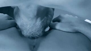 Messy Pussy Eating - She Cums Hard On His Face - Then He Unloads in Her
