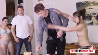 2 Couples Have One Hell of a Time As the Clothes Come off
