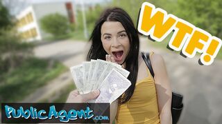Public Agent A Pervert spies of a babe taking a piss with his drone and fucks her pussy