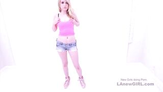 Beautiful Blonde Model tries out at casting