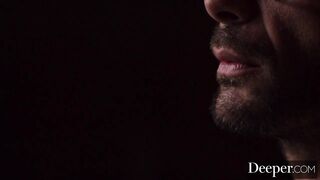 Deeper. Sexy married brunette has threesome at hubby's request