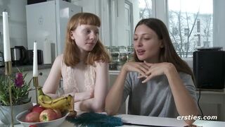 Ersties: Amateur Lesbian Couple Play With Ice
