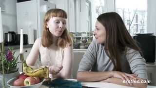 Ersties: Amateur Lesbian Couple Play With Ice