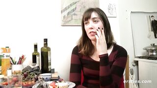 Fiona Plays With Her Hairy Pussy For All To See