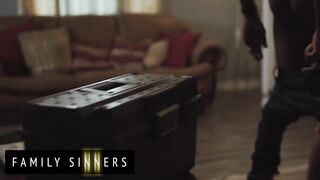Family Sinners - Isiah Maxwell Fixes His step-Daughter's  Destiny Cruz Sink & Fucks Her On A Table