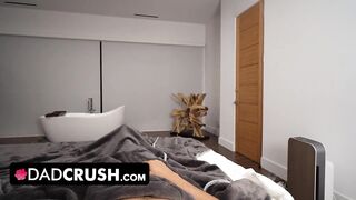 DadCrush - Big Assed Blonde Stepdaughter Indie Rose Enjoys Slobbering On Her Old Man's Cock