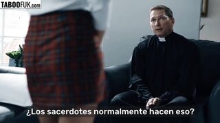 PERVERTED priest blesses virgin teen with his holy cum - Gia Derza