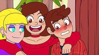Gravity Falls Parody Cartoon Porn (Part 1): Pussy Licking and Cowgirl Dick Riding