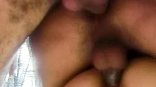 Horny guy gets deep anal fuck outdoor while he smashes a girl with tight ass