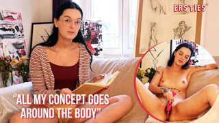 Ersties - Pinko Masturbates With a Vibrator While Reading Her Writings