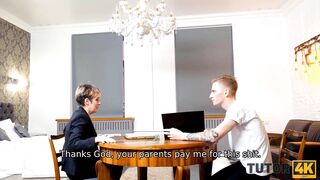 TUTOR4K. Tutor hasnt had sex for a long time and stud offers his cock