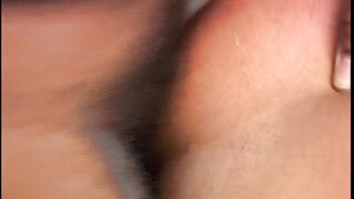 Tattooed black babe gets her wet bush drilled and eaten by a BBC on the bed