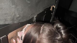 Boyfriend shared me in the Glory hole at the swing house hot bar