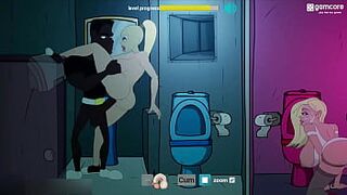Fuckerman - Anal fuck Prostitute in Club Bathroom - 2D Cartoon Animated Porn