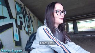 PublicAgent very sexy slim Teen going through a breakup meets thick cock outdoors under a bridge