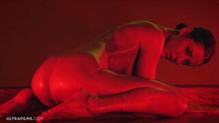 ULTRAFILMS Beautiful Ukrainian model Sybil playing with her pussy in this hot solo video