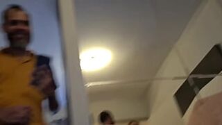 A game between friends turns into a beautiful couple exchange - The brunette with the hairy pussy and the redhead with the pink pussy
