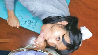 Cute Asian Schoolgirl Sucks Teacher's Cock