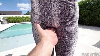 Busty Blonde Katalina Kylie Gets Fucked Outside by the Pool From J Mac