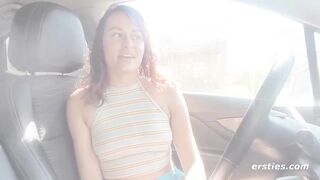 Ersties - Exhibitionist Serina Gets Off In Her Car
