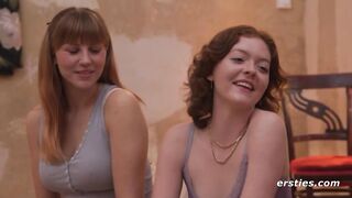 Ersties - 3 Girls Pamper Hot Blonde With a Strapon