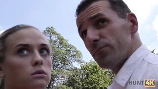 HUNT4K For money stud agrees to watch how hunter nails his girlfriend