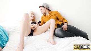 SISPORN. Students hard cock helps the stepsister satisfy sexual needs