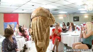 Big Dick Male Strippers and a Fluffy Dancing Bear Entertaining Women