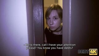 Debt4k. Alice Klay gets fucked by stranger because she took out a loan for