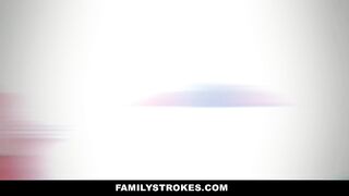 FamilyStrokes - Watching her stepson masturbate