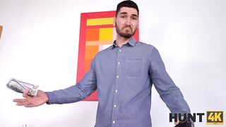 HUNT4K. Pretty slutty wife sponsors cock to make money