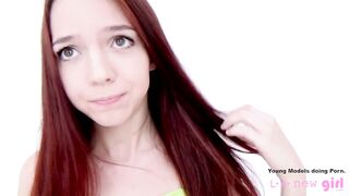 Amateur Teen gets creampie at casting Hardcore POV