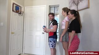 Strip basketball between three good friends turns wild