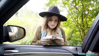 Public Agent Big tits hitchhiker Nicole Rae big dick public pov blowjob