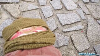 Public Agent Big tits hitchhiker Nicole Rae big dick public pov blowjob