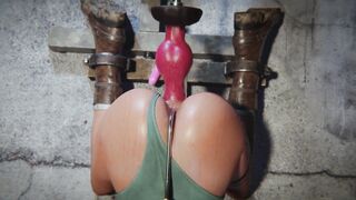 Lara got into the BDSM room and was filled with sperm!