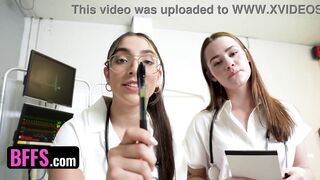 Three Hot Doctors Take Turns Bouncing Up And Down On Lucky Patient's Dick