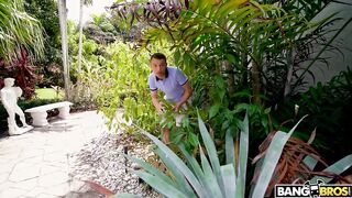 BANGBROS - Big tit wife next door Ariel Pure Magic cheats with boy next door
