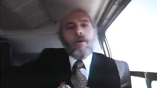 This old man gets a blowjob in an airplane