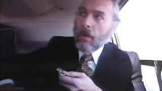 This old man gets a blowjob in an airplane