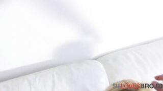 BLINDFOLDED SIS blows brother thinking its BF