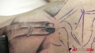 Teen Blonde Jay Jay Naked And Inked Up