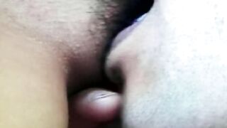 Redhead and brunette babes get their cunts and asses screwed by a massive dude outside