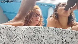 WE PUT THE BED IN THE BACKYARD FOR TRANZA ALL AFTERNOON