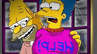 Old Simpson Confused Housewife Marge With A Whore Because Of Revealing Clothes And Fucked In All Her Tight Holes While Her Husband Homer Was At Work / Comic / Visual Novel / Toons / Hentai / Parody